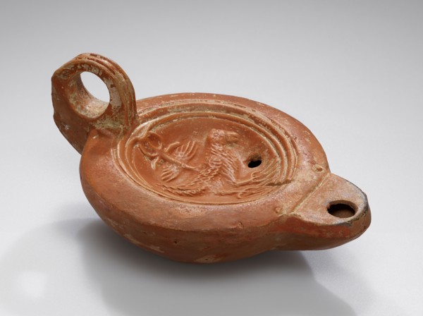 Lamp, Asia Minor; 1st - 4th century; Terracotta; 2.7 x 7 x 10 cm, 1 1,16 x 2 3,4 x 3 15,16 in
