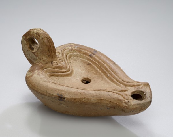 Lamp, Asia Minor; 1st - 4th century; Terracotta; 2.2 x 6 x 9.8 cm, 7,8 x 2 3,8 x 3 7,8 in