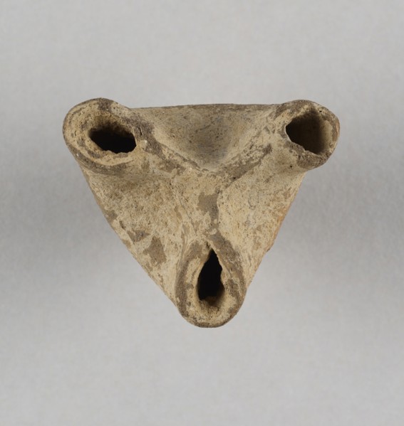 Lamp, Punic, ?, North Africa; 5th century B.C; Terracotta; 3.6 x 3.9 x 4 cm, 1 7,16 x 1 9,16 x 1 9,16 in