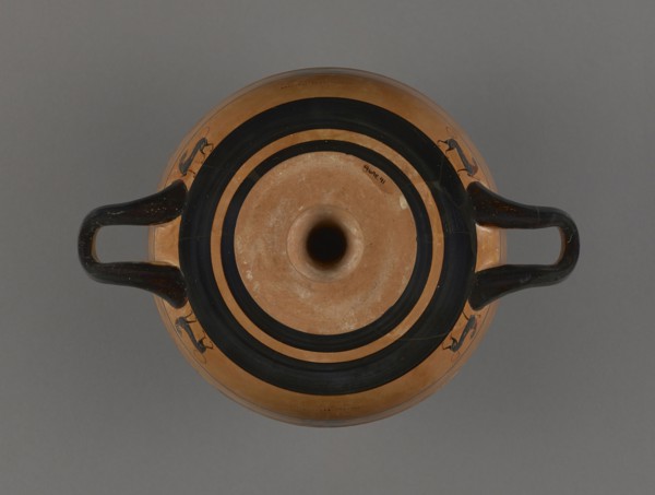Black-Figure Lip Cup; Attributed to the Workshop of the Phrynos Painter, Greek, Attic, active 560 - 540 B.C., Athens, Greece