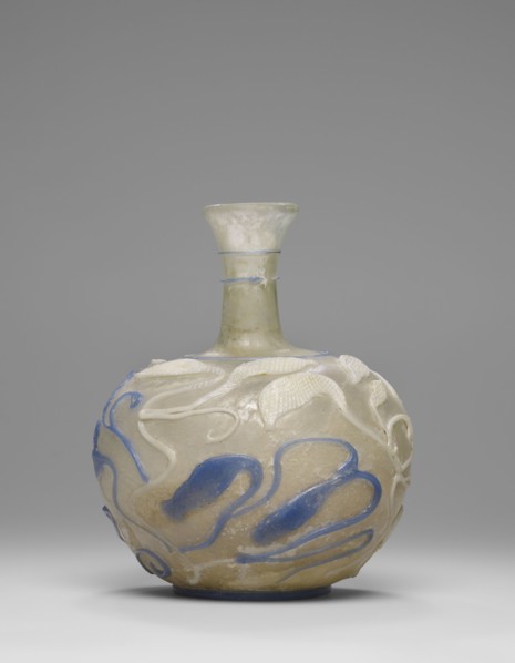 Snake-Thread Flask; Eastern Mediterranean; 3rd century; Glass; 14.2 cm, 5 9,16 in