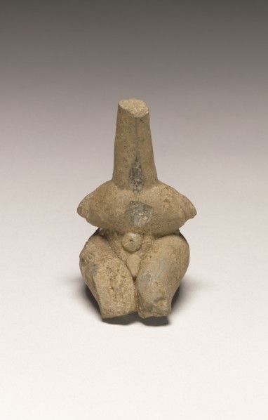 Seated Hermaphroditic Figure; Thessaly?, Greece; 6th - 5th millennium B.C; Terracotta; 7.4 × 4.6 × 5.5 cm