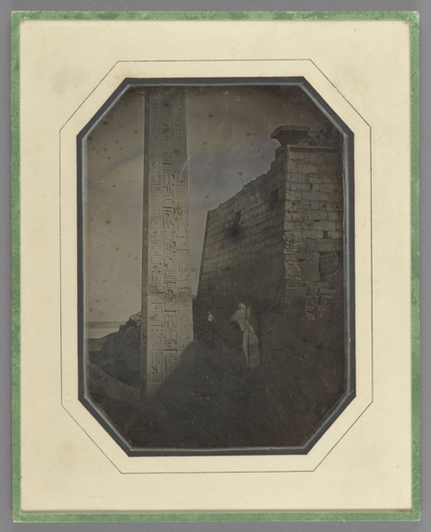 Obelisk and Propylaeum of Luxor; Alphonse-Eugene-Jules Itier, French, 1802 - 1877, 1845 , 1846; Daguerreotype