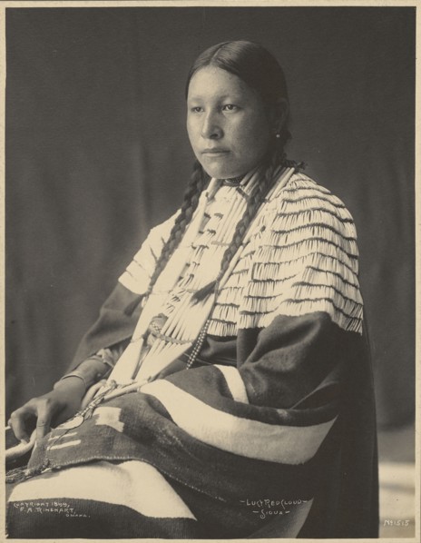 Lucy Red Cloud, Sioux; Adolph F. Muhr, American, died 1913, Frank A. Rinehart, American, 1861 - 1928, 1899; Platinum print
