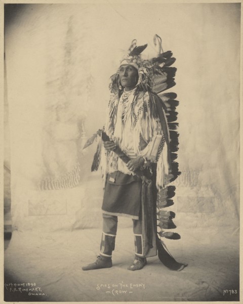 Spies on the Enemy, Crow; Adolph F. Muhr, American, died 1913, Frank A. Rinehart, American, 1861 - 1928, 1898; Platinum print