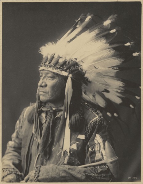 Painted Horse, Sioux; Adolph F. Muhr, American, died 1913, Frank A. Rinehart, American, 1861 - 1928, 1899; Platinum print