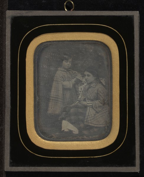 Portrait of two daughters of Sophie Eynard-Lullin; Jean-Gabriel Eynard, Swiss, 1775 - 1863, October 4, 1850; Daguerreotype