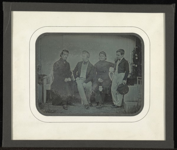 Group portrait of four members of the Circle of Eynard-Lullin; Jean-Gabriel Eynard, Swiss, 1775 - 1863, August 1845