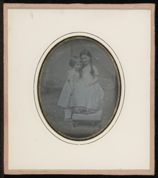 Portrait of two of the daughters of Sophie Eynard-Eynard; Jean-Gabriel Eynard, Swiss, 1775 - 1863, about 1846; Daguerreotype