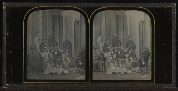 Group portrait of fourteen members of the Circle of Eynard-Lullin; Jean-Gabriel Eynard, Swiss, 1775 - 1863, about 1852