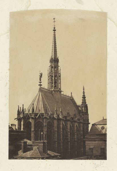 La Sainte-Chapelle, Paris; Bisson Frères, French, active 1840 - 1864, Paris, France; about 1854 - 1864; Albumen silver print
