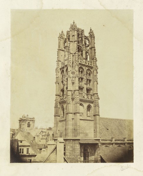 Church Tower; Bisson Frères, French, active 1840 - 1864, France; about 1854 - 1864; Albumen silver print
