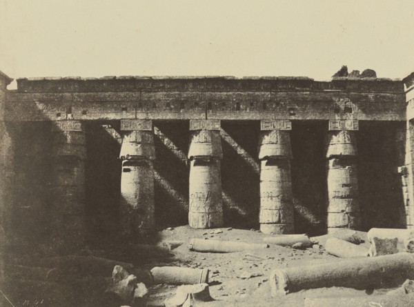 Court of the Temple of Ramesses III, Medinet Habu; John Beasly Greene, American, born France, 1832 - 1856, 1853 - 1854; Salted