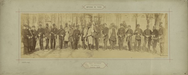 Garde Nationale, 190e Bataillon, Commandant Geant; André Adolphe-Eugène Disdéri, French, 1819 - 1889, Paris, France; 1870