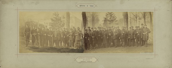 Garde Nationale, 66e Bataillon, Commandant: Kernen; André Adolphe-Eugène Disdéri, French, 1819 - 1889, Paris, France; 1870