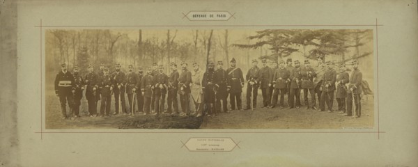 Garde Nationale, 155e Bataillon, Commandant: Raullot; André Adolphe-Eugène Disdéri, French, 1819 - 1889, Paris, France; 1870