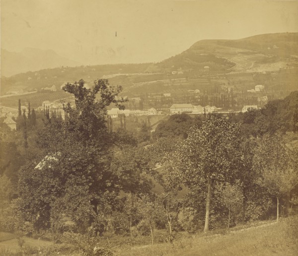 Chambery, Savoie). Vue prise de la fontaine des Eaux-Claires; V. Muzet, French, active 1860s, Chambery, France; 1860 - 1865