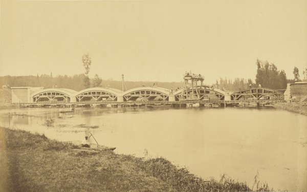Line from Villeneuve-Saint-Georges to Montargis, Viaduct on the Loing, near Montargis, Auguste Hippolyte Collard French, 1812