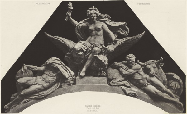 Pavillon de Flore, Façade sur le Quai, Édouard Baldus, French, born Germany, 1813 - 1889, Paris, France; about 1868