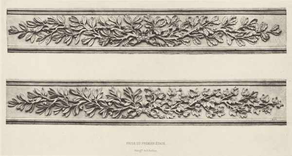 Frise du Premier Étage; Édouard Baldus, French, born Germany, 1813 - 1889, Paris, France; about 1868; Heliogravure