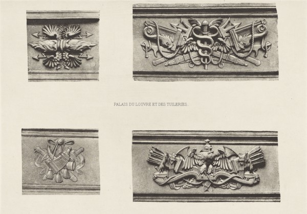 Tuileries, Façade sur la Cour, Édouard Baldus, French, born Germany, 1813 - 1889, Paris, France; about 1868; Heliogravure