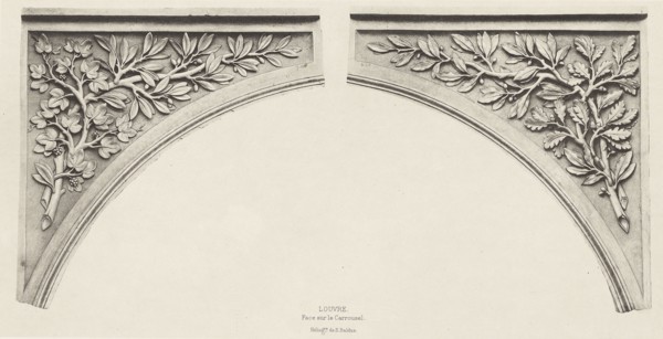 Louvre, Face sur le Carrousel, Édouard Baldus, French, born Germany, 1813 - 1889, Paris, France; about 1868; Heliogravure