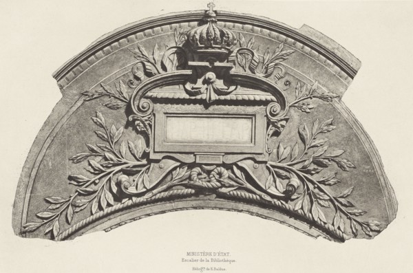 Ministère d'État, Escalier de la Bibliothèque, Édouard Baldus, French, born Germany, 1813 - 1889, Paris, France; about 1868