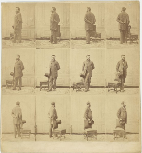 Adrien Tournachon, self portrait, multiple images; Adrien Alban Tournachon, French, 1825 - 1903, about 1858; Albumen silver