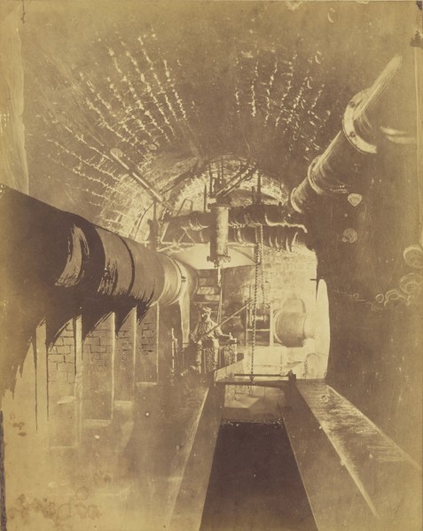 Egout sous la rue de Chateaudun; Nadar, Gaspard Félix Tournachon, French, 1820 - 1910, 1861; Albumen silver print