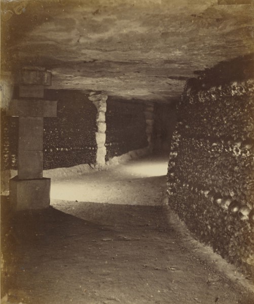 View in Catacombs; Nadar, Gaspard Félix Tournachon, French, 1820 - 1910, 1861; Albumen silver print
