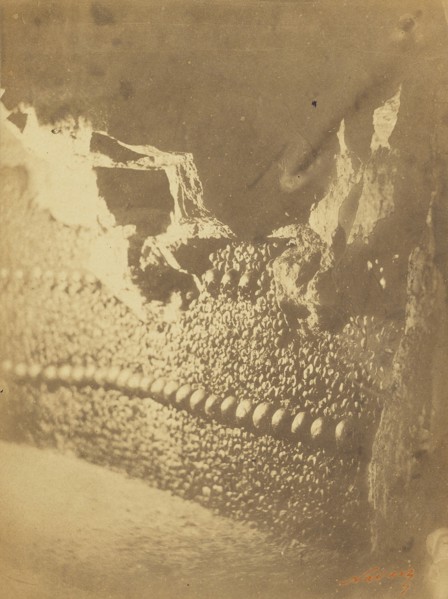 View in the Catacombs; Nadar, Gaspard Félix Tournachon, French, 1820 - 1910, 1861; Albumen silver print
