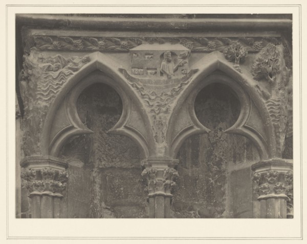 Bourges Cathedral France - Sculpture on West Front - Noah and the Ark; Frederick H. Evans, British, 1853 - 1943, 1899; Platinum