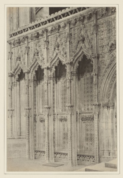 Lincoln Cathedral, Organ Screen, North Side; Frederick H. Evans, British, 1853 - 1943, 1895; Platinum print; 19.1 x 12.9 cm