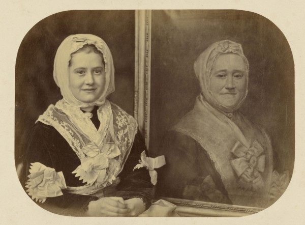 Young, Chubby Girl Dressed Like A Picture of Her Great-Grandmother; Oscar Gustave Rejlander, British, born Sweden, 1813 - 1875