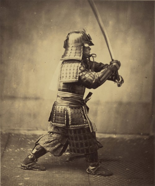 Japanese Warrior in Armour; Felice Beato, 1832 - 1909, 1865 - 1867; Albumen silver print
