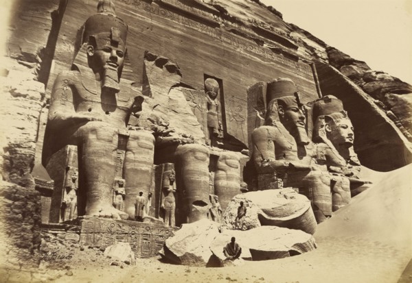 Nubia - Temple of Abu Simbel; Antonio Beato, English, born Italy, about 1835 - 1906, 1880 - 1889; Albumen silver print