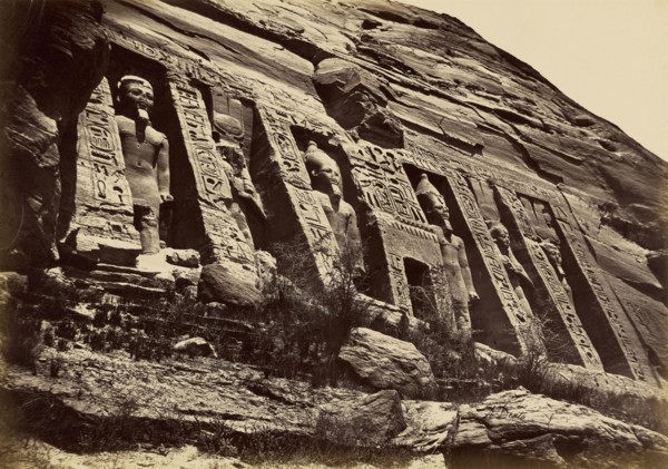 Nubia - The Small Temple at Abu Simbel; Antonio Beato, English, born Italy, about 1835 - 1906, 1880 - 1889; Albumen silver