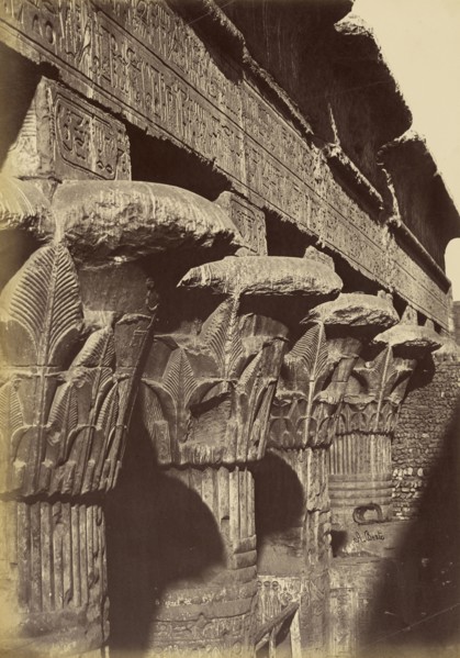 Esmeh, Chapiteaux; Antonio Beato, English, born Italy, about 1835 - 1906, 1860 - 1869; Albumen silver print