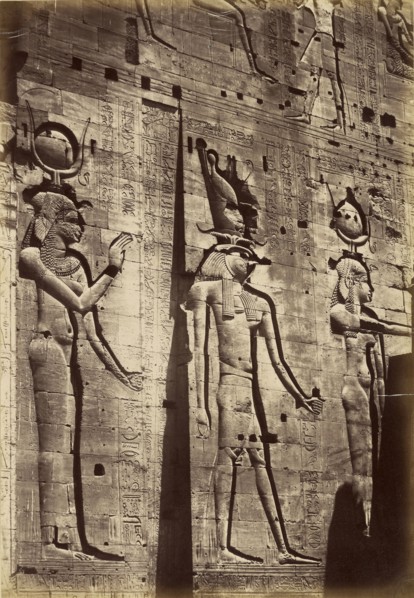 Island of Philae, Temple Pylon; Antonio Beato, English, born Italy, about 1835 - 1906, 1880 - 1889; Albumen silver print