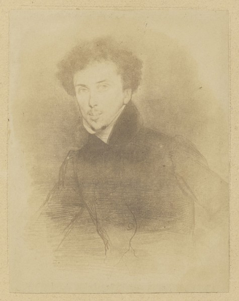 Alexandre Dumas; Louis Rousseau, French, 1788 - 1868, about 1850 - 1855; Salted paper print; 12.4 × 9.5 cm 4 7,8 × 3 3,4 in
