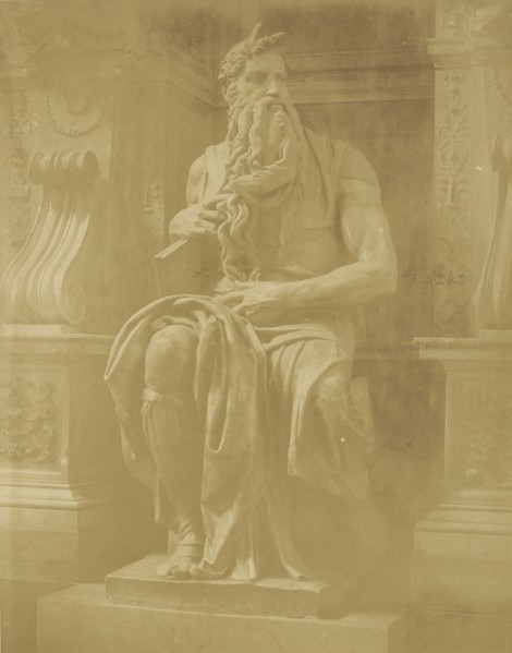 Moses by Michelangelo; Robert Macpherson, Scottish, 1811 - 1872, 1850s; Albumen silver print