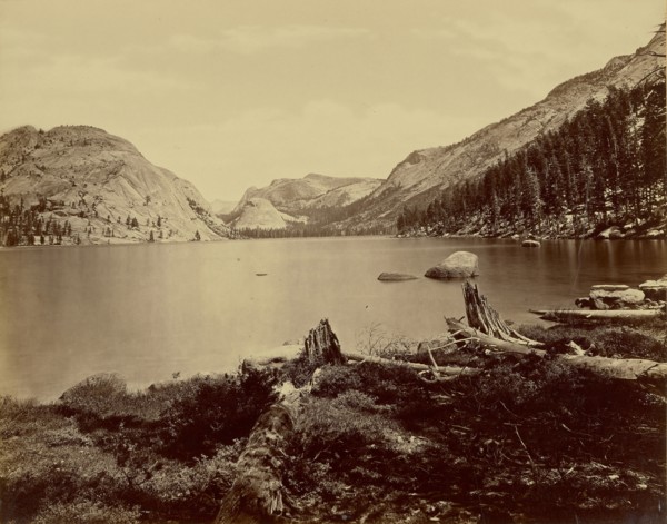 Lake Tenaya. Sierra Nevada Mountains; Eadweard J. Muybridge, American, born England, 1830 - 1904, 1872; Albumen silver print