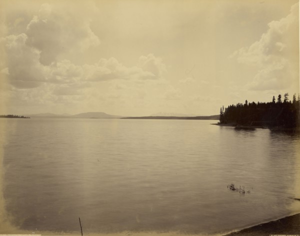 Yellowstone Lake, Mt. Sheridan; Frank Jay Haynes, American, 1853 - 1921, 1881 - 1916; Albumen silver print