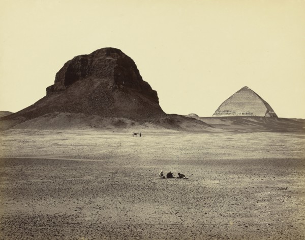 The Pyramids of Dahshoor, From the East; Francis Frith, English, 1822 - 1898, 1857; Albumen silver print