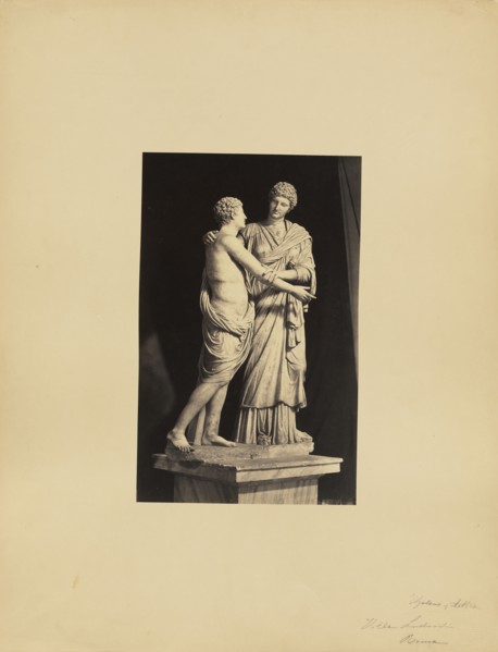 classical sculpture of woman and son; James Anderson, British, 1813 - 1877, Rome, Italy; about 1845 - 1855; Albumen silver