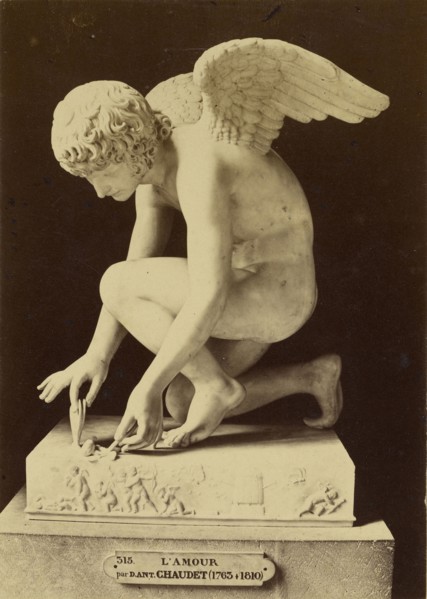 Cupid by Chaudet; Tommaso Cuccioni, Italian, 1790 - 1864, Paris, France; about 1852 - 1864; Albumen silver print