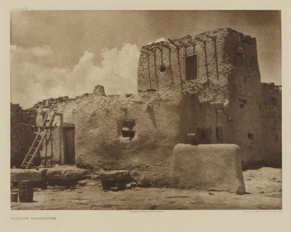 Paguate Watchtower; Edward S. Curtis, American, 1868 - 1952, 1925; Gravure; 29.1 x 39.6 cm 11 1,2 x 15 9,16 in