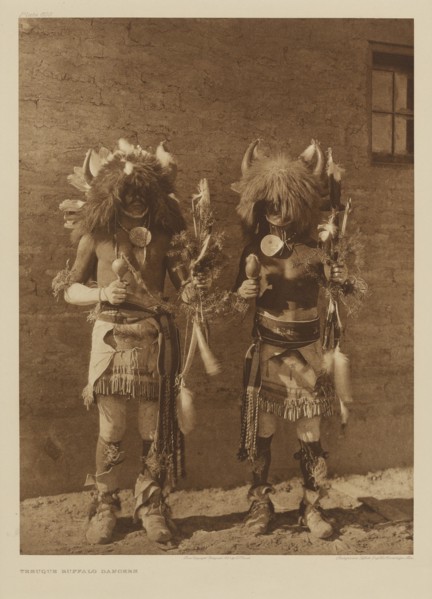 Tesuque Buffalo Dancers; Edward S. Curtis, American, 1868 - 1952, 1925; Gravure; 40.2 x 29.5 cm 15 13,16 x 11 5,8 in