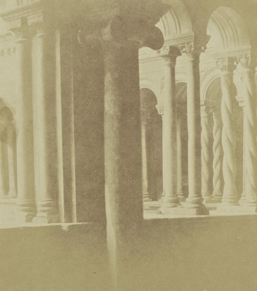 Columns; Italian; about 1850 - 1860; Salted paper print; 21 x 17.4 cm 8 1,4 x 6 7,8 in