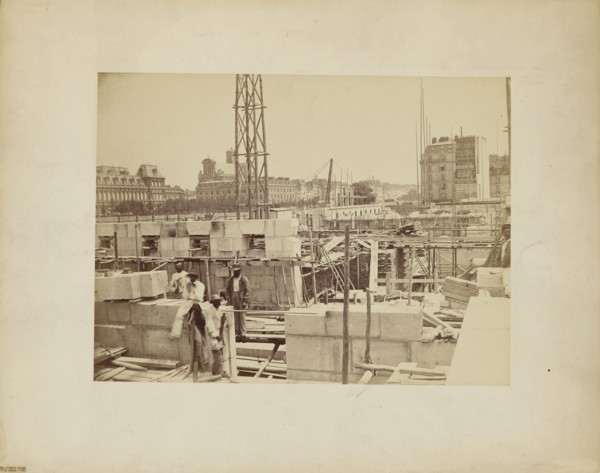 Construction Site in Paris; Delmaet & Durandelle, French, Paris, France; about 1866; Albumen silver print